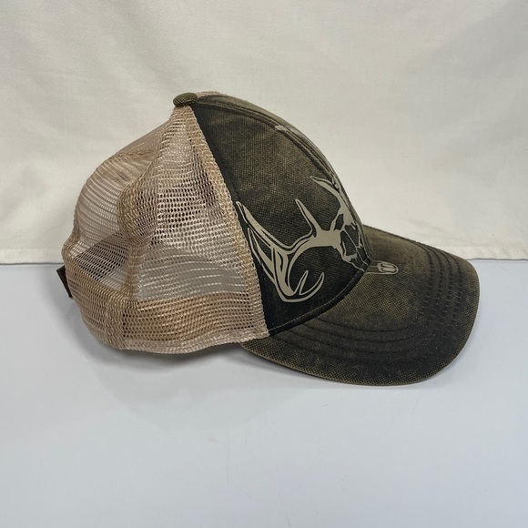 CAT Brown and Tan Trucker Baseball Cap - Picture 2 of 8